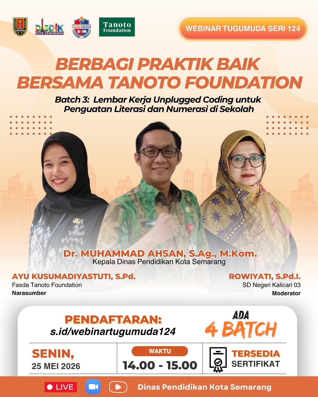 WEBINAR KOMBEL TUGUMUDA SERI KE-124 spesial bersama Tanoto Foundation batch 2